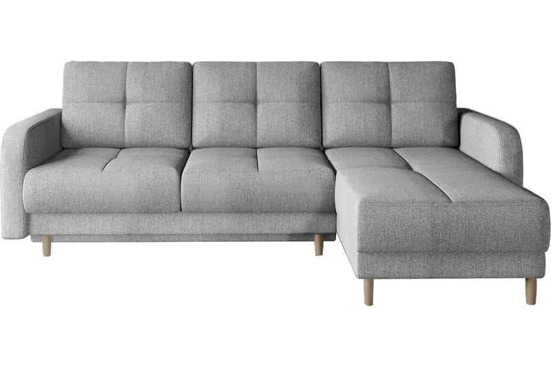 Saimon Bäddsoffa m. Divan med Förvaring 3-sits - Grå - Möbler - Soffa - Bäddsoffa - Bäddsoffa divan