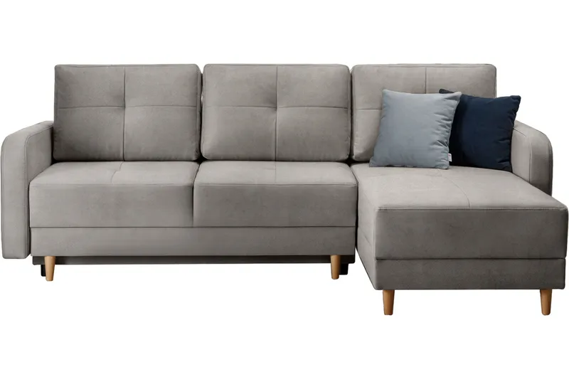 Saimon Bäddsoffa m. Divan med Förvaring 3-sits - Grå - Möbler - Soffa - Bäddsoffa - Bäddsoffa divan