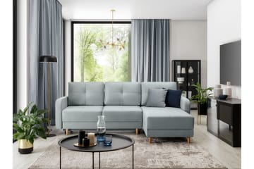 Saimon Bäddsoffa m. Divan med Förvaring 3-sits - Grå - Möbler - Soffa - Bäddsoffa - Bäddsoffa divan