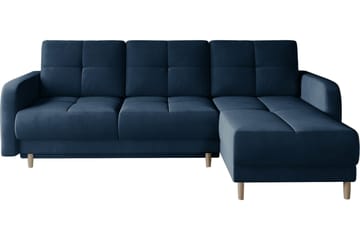 Saimon Bäddsoffa m. Divan med Förvaring 3-sits - Mörkblå - Möbler - Soffa - Bäddsoffa - Bäddsoffa divan