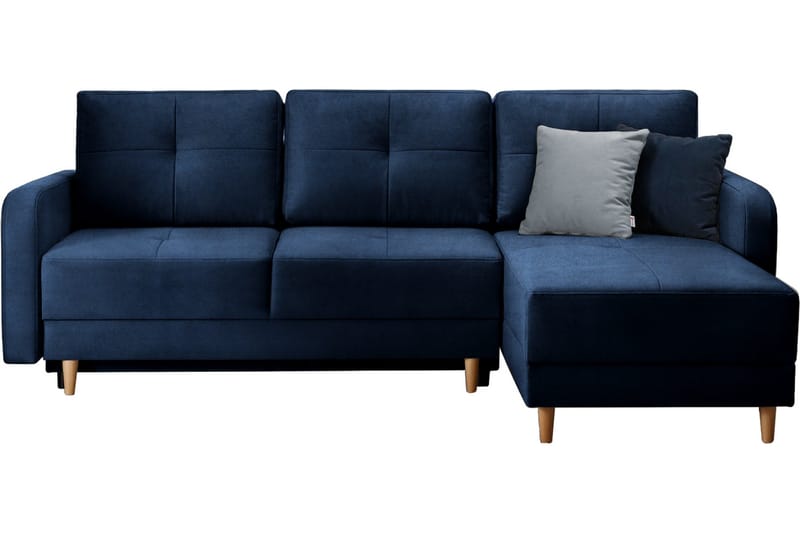 Saimon Bäddsoffa m. Divan med Förvaring 3-sits - Mörkblå - Möbler - Soffa - Bäddsoffa - Bäddsoffa divan