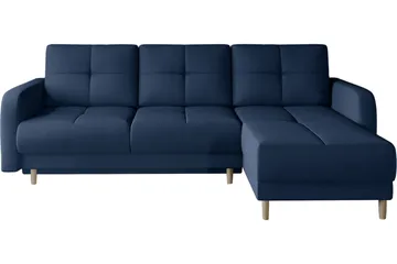 Saimon Bäddsoffa m. Divan med Förvaring 3-sits - Mörkblå - Möbler - Soffa - Bäddsoffa - Bäddsoffa divan