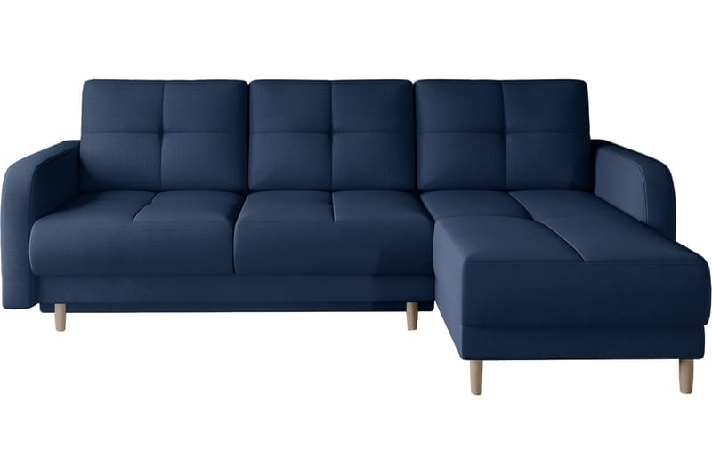 Saimon Bäddsoffa m. Divan med Förvaring 3-sits - Mörkblå - Möbler - Soffa - Bäddsoffa - Bäddsoffa divan