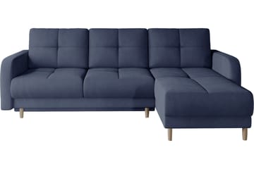 Saimon Bäddsoffa m. Divan med Förvaring 3-sits - Mörkblå - Möbler - Soffa - Bäddsoffa - Bäddsoffa divan