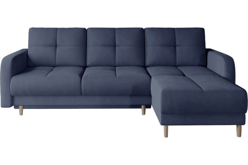 Saimon Bäddsoffa m. Divan med Förvaring 3-sits - Mörkblå - Möbler - Soffa - Bäddsoffa - Bäddsoffa divan