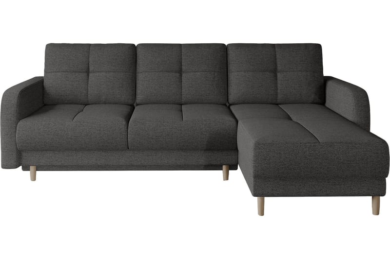 Saimon Bäddsoffa m. Divan med Förvaring 3-sits - Mörkgrå - Möbler - Soffa - Bäddsoffa - Bäddsoffa divan