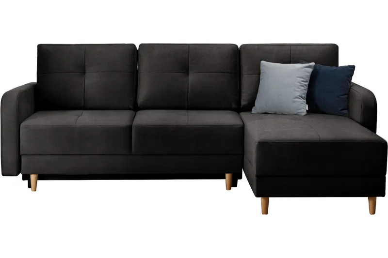 Saimon Bäddsoffa m. Divan med Förvaring 3-sits - Mörkgrå - Möbler - Soffa - Bäddsoffa - Bäddsoffa divan