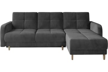 Saimon Bäddsoffa m. Divan med Förvaring 3-sits - Mörkgrå - Möbler - Soffa - Bäddsoffa - Bäddsoffa divan