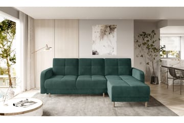 Saimon Bäddsoffa m. Divan med Förvaring 3-sits - Mörkgrön - Möbler - Soffa - Bäddsoffa - Bäddsoffa divan