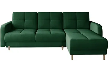Saimon Bäddsoffa m. Divan med Förvaring 3-sits - Mörkgrön - Möbler - Soffa - Bäddsoffa - Bäddsoffa divan