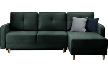 Saimon Bäddsoffa m. Divan med Förvaring 3-sits - Mörkgrön - Möbler - Soffa - Bäddsoffa - Bäddsoffa divan