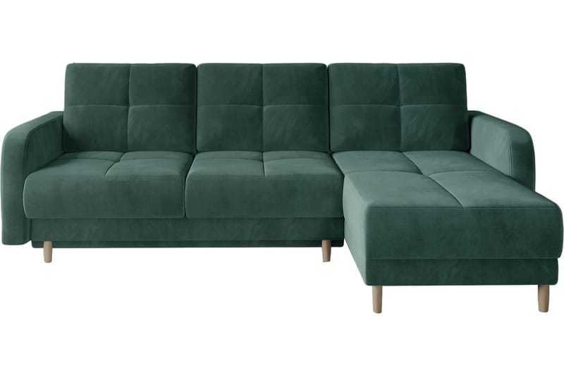 Saimon Bäddsoffa m. Divan med Förvaring 3-sits - Mörkgrön - Möbler - Soffa - Bäddsoffa - Bäddsoffa divan