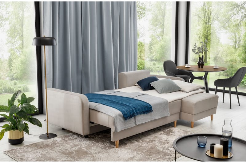 Saimon Bäddsoffa m. Divan med Förvaring 3-sits - Mörkgrön - Möbler - Soffa - Bäddsoffa - Bäddsoffa divan