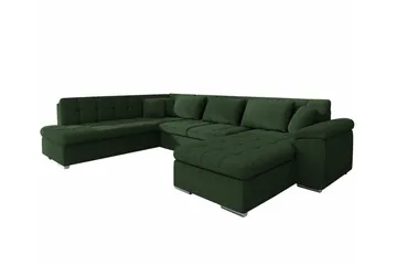 Sakri 5-sits Hörnbäddsoffa Dark green - Möbler - Soffa - Bäddsoffa - Bäddsoffa divan
