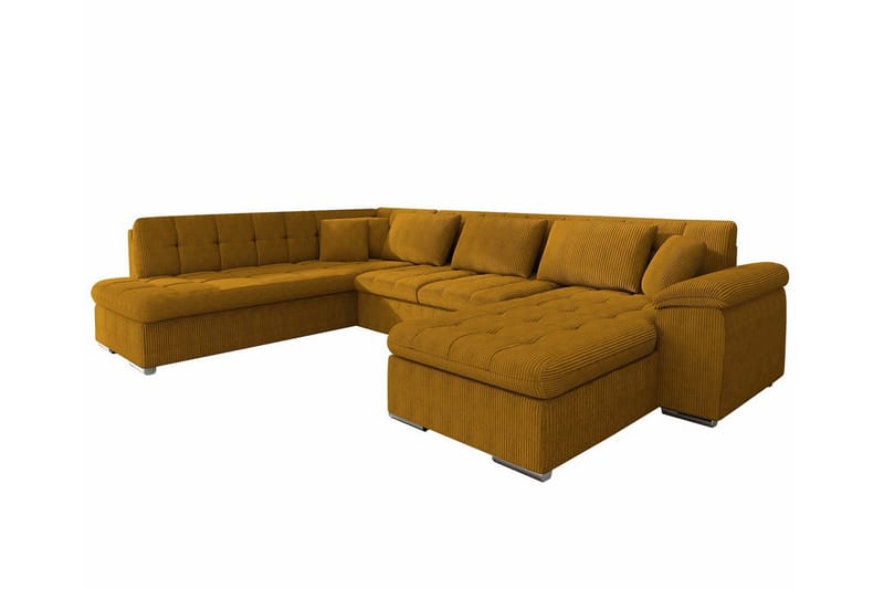 Sakri 5-sits Hörnbäddsoffa Dark yellow - Möbler - Soffa - Bäddsoffa - Bäddsoffa divan