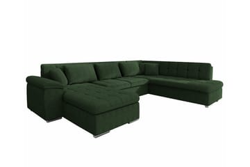 Sakri 5-sits Hörnbäddsoffa NO_BRAND Dark green - Möbler - Soffa - Bäddsoffa - Bäddsoffa divan
