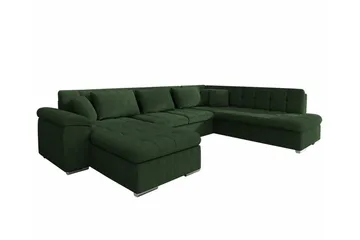 Sakri 5-sits Hörnbäddsoffa NO_BRAND Dark green - Möbler - Soffa - Bäddsoffa - Bäddsoffa divan
