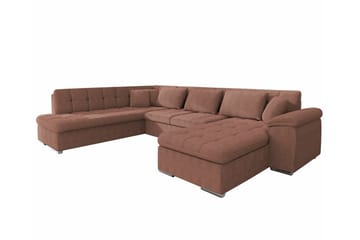 Sakri 5-sits Hörnbäddsoffa NO_BRAND Light brown - Möbler - Soffa - Bäddsoffa - Bäddsoffa divan
