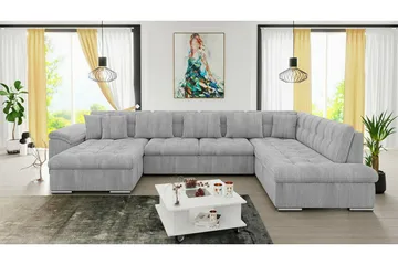Sakri 5-sits Hörnbäddsoffa NO_BRAND Light grey/Dark grey - Möbler - Soffa - Bäddsoffa - Bäddsoffa divan