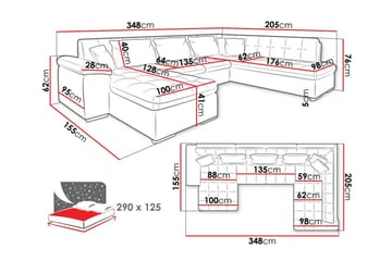 Sakri 5-sits Hörnbäddsoffa - Möbler - Soffa - Bäddsoffa - Bäddsoffa divan