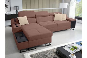 Seginus Bäddsoffa m. Divan Förvaring 3-sits 226x127 - Rosa - Möbler - Soffa - Bäddsoffa - Bäddsoffa divan