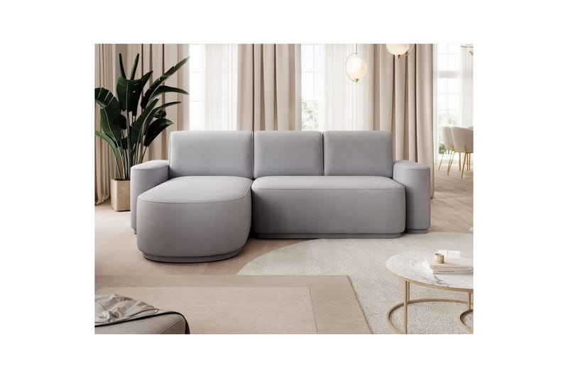 Sektionssoffa Eltap Aurumm 285x92x180 cm - Amore 03, Ljusgrå, Vänster - Möbler - Soffa - Bäddsoffa - Bäddsoffa divan