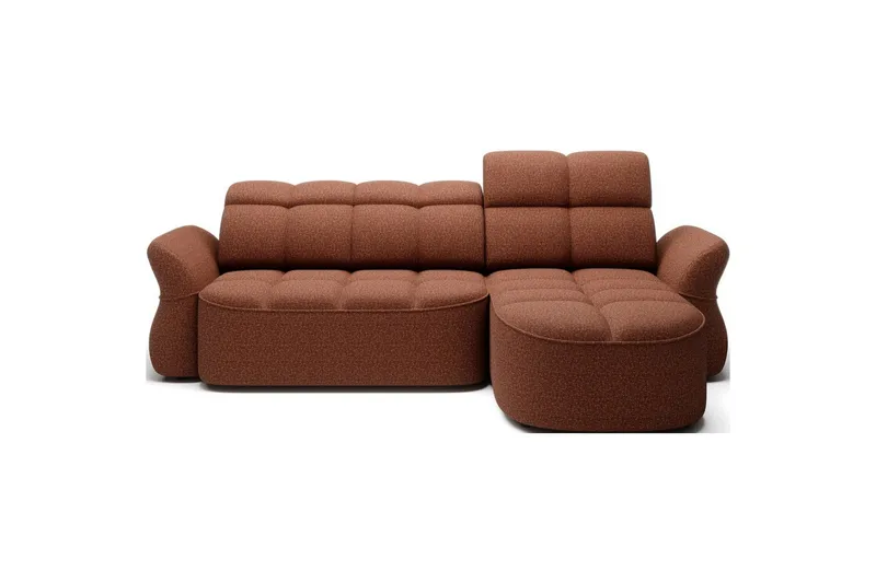 Sektionssoffa Eltap Beneth 301x115x185 cm, Breona 30, Orange, Höger