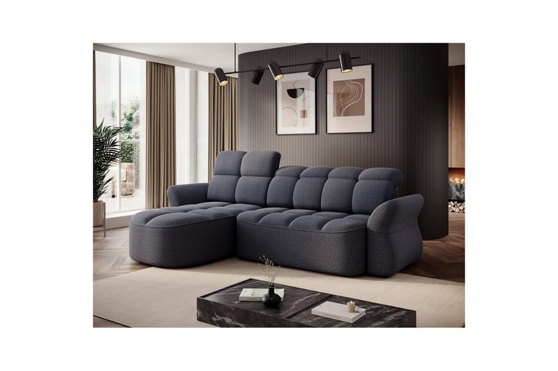Sektionssoffa Eltap Beneth 301x115x185 cm - Space 40, Blå, Vänster - Möbler - Soffa - Bäddsoffa - Bäddsoffa divan