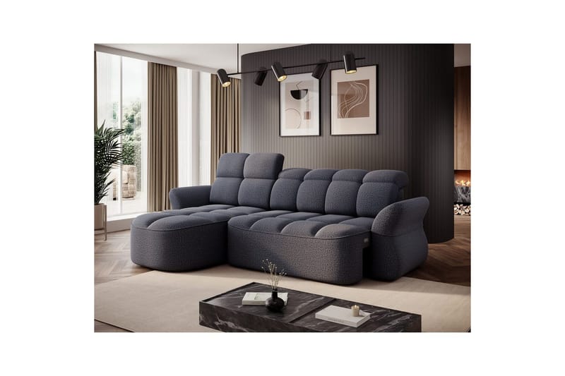 Sektionssoffa Eltap Beneth 301x115x185 cm - Space 40, Blå, Vänster - Möbler - Soffa - Bäddsoffa - Bäddsoffa divan