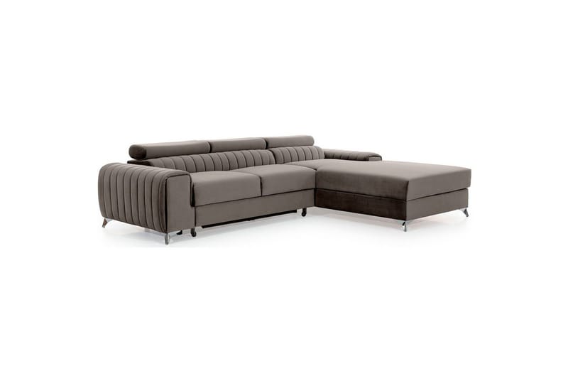Sektionssoffa Eltap Grayson 278x205x92 cm - Loco 4, Ljusgrå, Höger - Möbler - Soffa - Bäddsoffa - Bäddsoffa divan