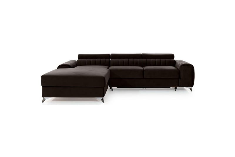 Sektionssoffa Eltap Grayson 278x205x92 cm, Nube 22, Brun, Vänster