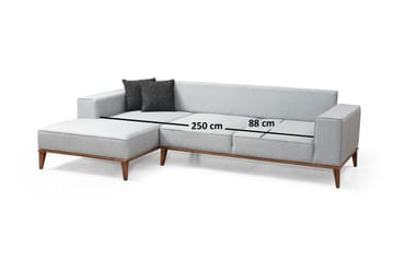 Shallo Bäddsoffa med Divan Vänster - Grå - Möbler - Soffa - Bäddsoffa - Bäddsoffa divan