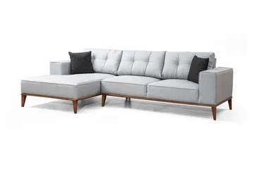 Shallo Bäddsoffa med Divan Vänster - Grå - Möbler - Soffa - Bäddsoffa - Bäddsoffa divan