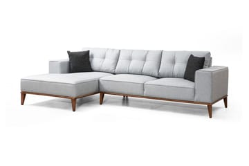 Shallo Bäddsoffa med Divan Vänster - Grå - Möbler - Soffa - Bäddsoffa - Bäddsoffa divan