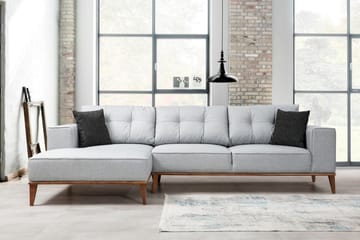 Shallo Bäddsoffa med Divan Vänster - Grå - Möbler - Soffa - Bäddsoffa - Bäddsoffa divan