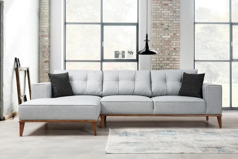 Shallo Bäddsoffa med Divan Vänster - Grå - Möbler - Soffa - Bäddsoffa - Bäddsoffa divan