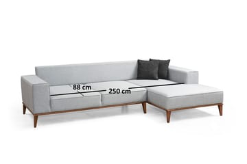 Thrill Bäddsoffa med Divan Höger - Grå - Möbler - Soffa - Bäddsoffa - Bäddsoffa divan