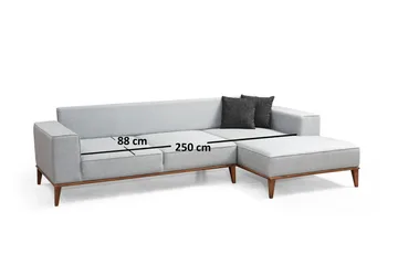 Thrill Bäddsoffa med Divan Höger - Grå - Möbler - Soffa - Bäddsoffa - Bäddsoffa divan