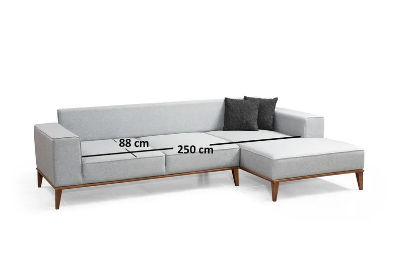 Thrill Bäddsoffa med Divan Höger - Grå - Möbler - Soffa - Bäddsoffa - Bäddsoffa divan