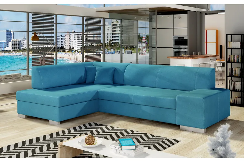 Tietaz Bäddsoffa med Divan, Blå