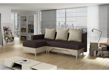 Tom Divanbäddsoffa 215x133x72 cm - Beige/Brun/Vit - Möbler - Soffa - Bäddsoffa - Bäddsoffa divan