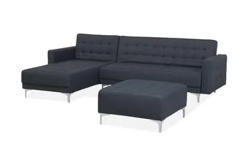 Toomey Hörnbäddsoffa Höger med Fotpall - Grå - Möbler - Soffa - Bäddsoffa - Bäddsoffa divan