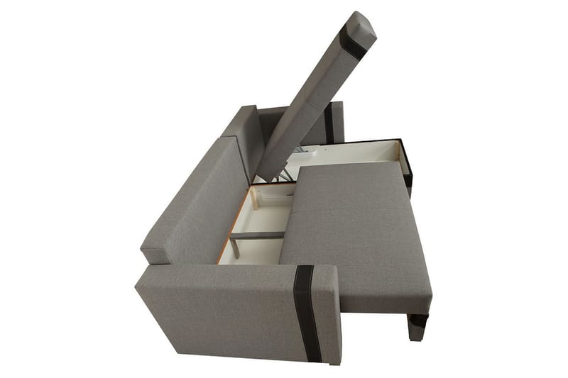 Trendy Divanbäddsoffa 235x155x82 cm - Grå - Möbler - Soffa - Bäddsoffa - Bäddsoffa divan