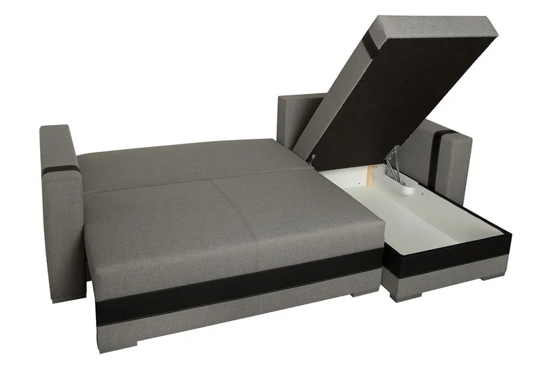 Trendy Divanbäddsoffa 235x155x82 cm - Grå - Möbler - Soffa - Bäddsoffa - Bäddsoffa divan