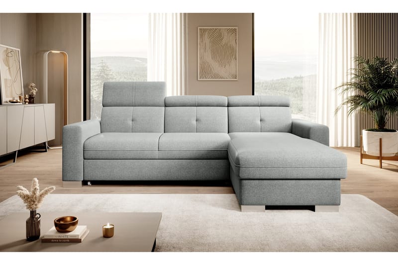 Trent Bäddsoffa m. Divan med Förvaring 3-sits - Grå - Möbler - Soffa - Bäddsoffa - Bäddsoffa divan