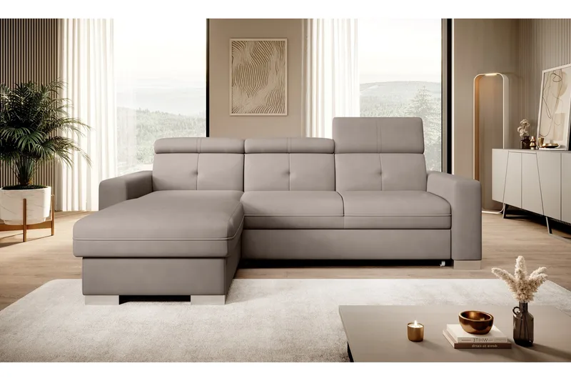 Trent Bäddsoffa m. Divan med Förvaring 3-sits - Grå - Möbler - Soffa - Bäddsoffa - Bäddsoffa divan