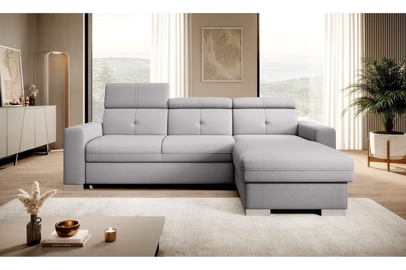 Trent Bäddsoffa m. Divan med Förvaring 3-sits - Grå - Möbler - Soffa - Bäddsoffa - Bäddsoffa divan
