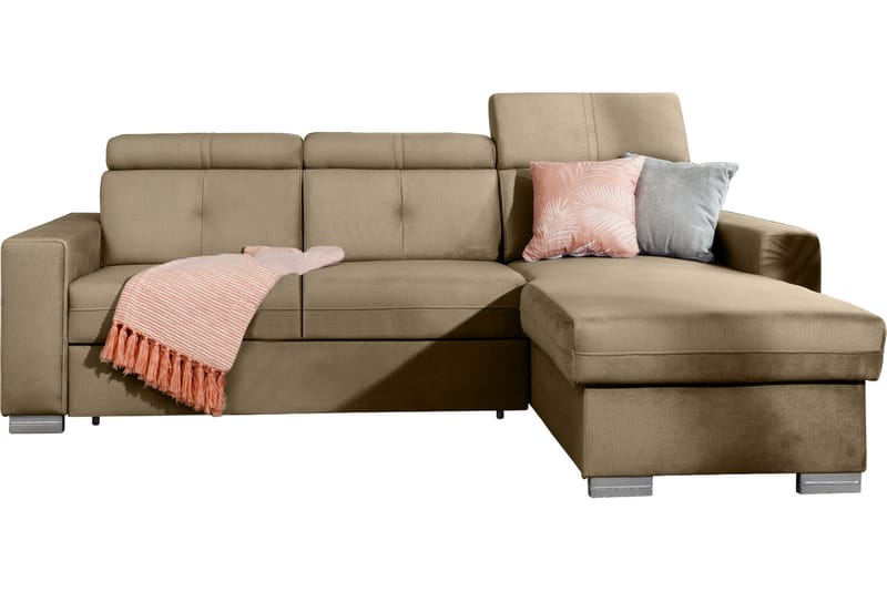 Trent Bäddsoffa m. Divan med Förvaring 3-sits - Ljusbrun - Möbler - Soffa - Bäddsoffa - Bäddsoffa divan