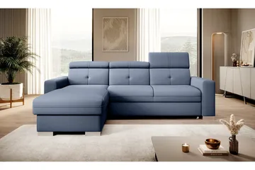 Trent Bäddsoffa m. Divan med Förvaring 3-sits - Mörkblå - Möbler - Soffa - Bäddsoffa - Bäddsoffa divan