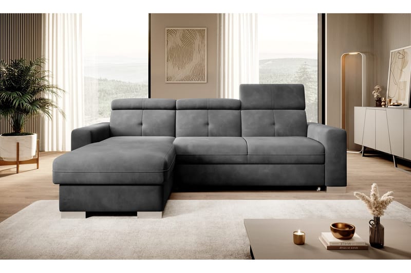 Trent Bäddsoffa m. Divan med Förvaring 3-sits - Mörkgrå - Möbler - Soffa - Bäddsoffa - Bäddsoffa divan